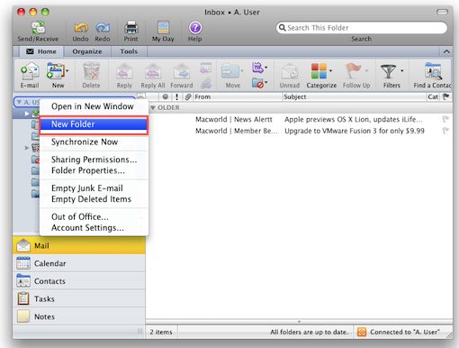 Directing Sent Email To The Correct File Folder In Outlook 2011 For Mac